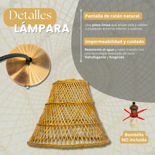 Load image into Gallery viewer, NATURAL RATTAN LAMPS FROM MALAWI
