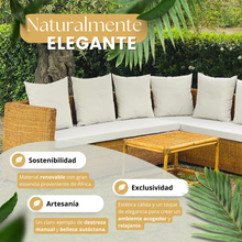 Load image into Gallery viewer, CLASSIC OR CORNER GARDEN SET IN NATURAL RATTAN
