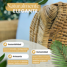 Cargar imagen en el visor de la galería, Butaca mimbre natural estilo colonial
