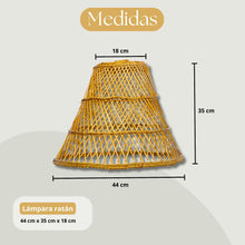 Cargar imagen en el visor de la galería, LÁMPARA DE TECHO DE RATÁN NATURAL
