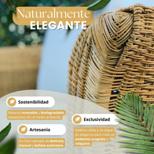 Cargar imagen en el visor de la galería, CONJUNTO DE JARDÍN KASEMA DE RATÁN NATURAL
