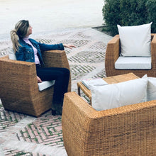 Load image into Gallery viewer, MAMBA MUEBLES CONJUNTO DE JARDIN MAFUMU DE RATÁN NATURAL SOFAS CONJUNTO DE JARDIN MAFUMU DE RATÁN NATURAL
