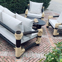 Cargar imagen en el visor de la galería, MAMBA MUEBLES - Muebles de jardín  CONJUNTO DE JARDÍN VIÑAMARFIL DE MADERA MACIZA DE PINO Y CUERDA NATURAL SET VIÑAMARFIL COLOR CLAROSCURO
