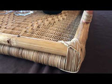 Load and play video in Gallery viewer, NATURAL RATTAN AFRICAN TRAY
